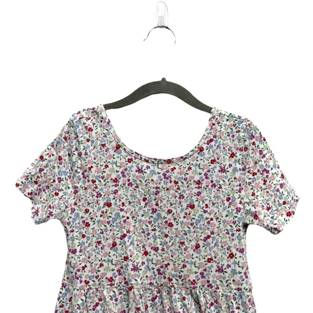 Old Navy Girls Floral Short Sleeve Dress Small 6-7 Cottagecore Spring